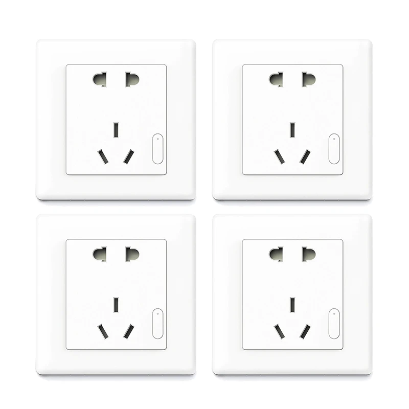 4pcs Aqara умная настенная розетка ZigBee Беспроводная Mijia настенная розетка переключатель работа для Xiaomi умный дом наборы приложение - Цвет: 4pcs