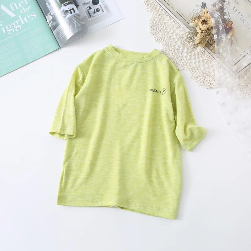 2020 модная футболка с разрезом для девочек платье Детские хлопковые длинные