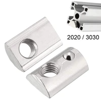 2050100 pieces aluminum extrusion profile 2020 3030 cnc m4 m5 m6 m8 half round elasticity spring nut ball nut