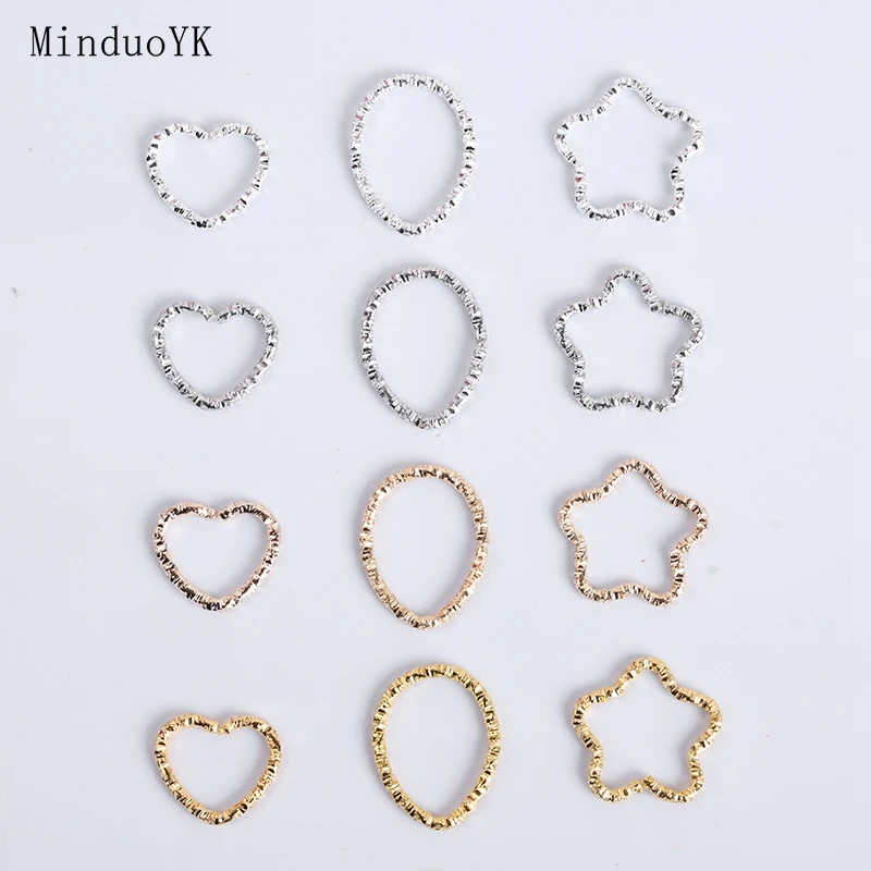 

50Pcs/Lot Star Heart Shape Water Drops Twisted Jump Rings Diy Jewelry Fingdings Open Split Rings Connectors For Jewelry Making