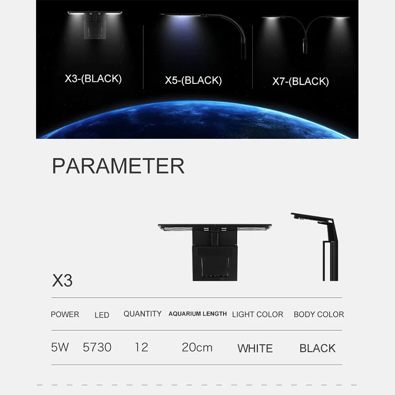 Супертонкий светодиодный светильник для аквариума ламсветильник выращивания