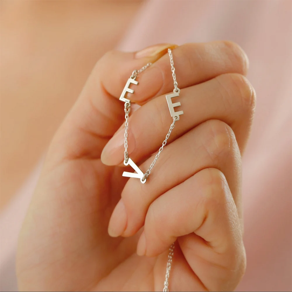 Golicc Custom Brieven Ketting customize Chokers Voor Vrouwen Rvs Goud Beginletter Naam Hanger Kettingen Gift Sieraden | Украшения и
