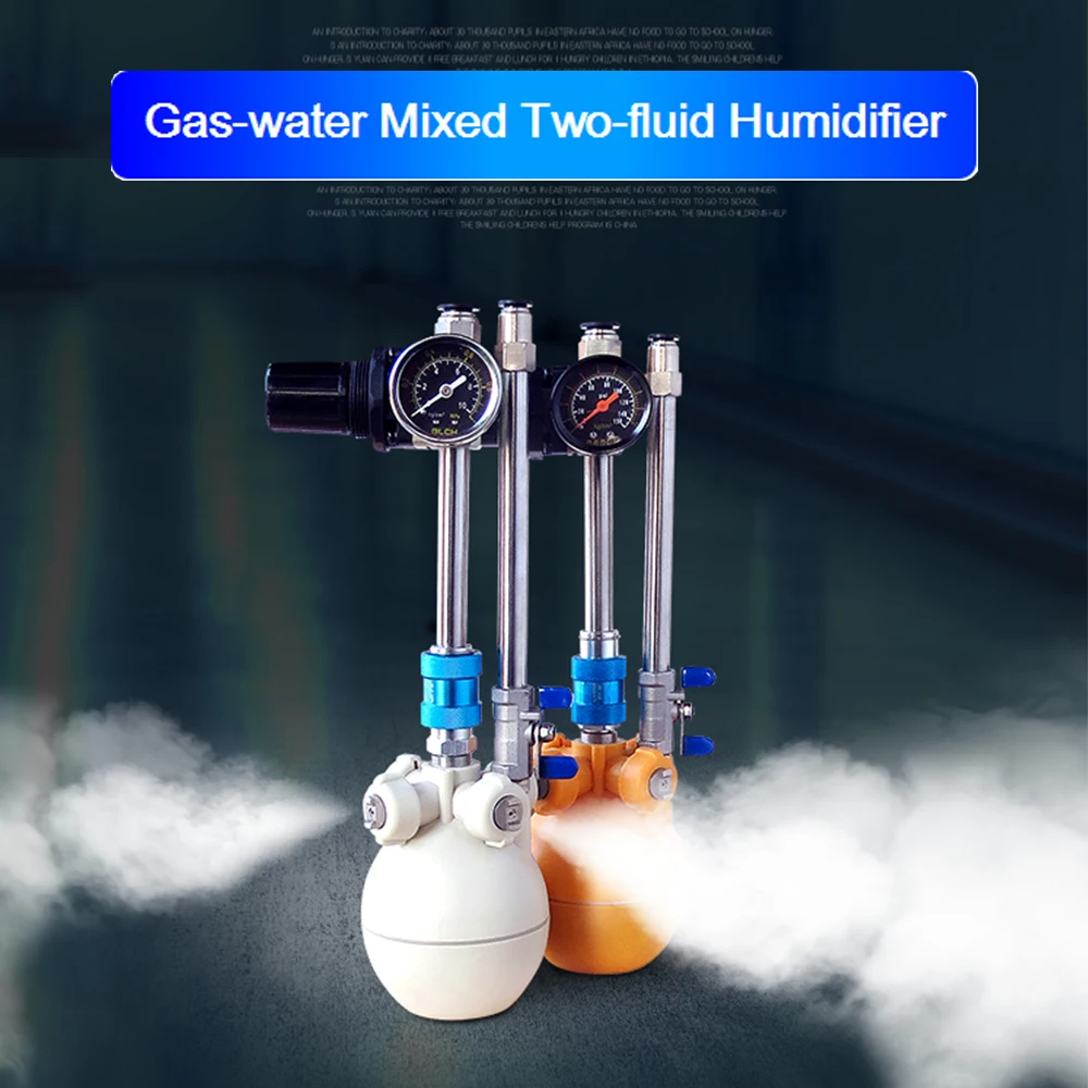 Free shipping Gas-water Mixed Two-fluid Humidifier Factory Textile Workshop Cooling Spray Fog Hybrid misting Machine | Дом и сад