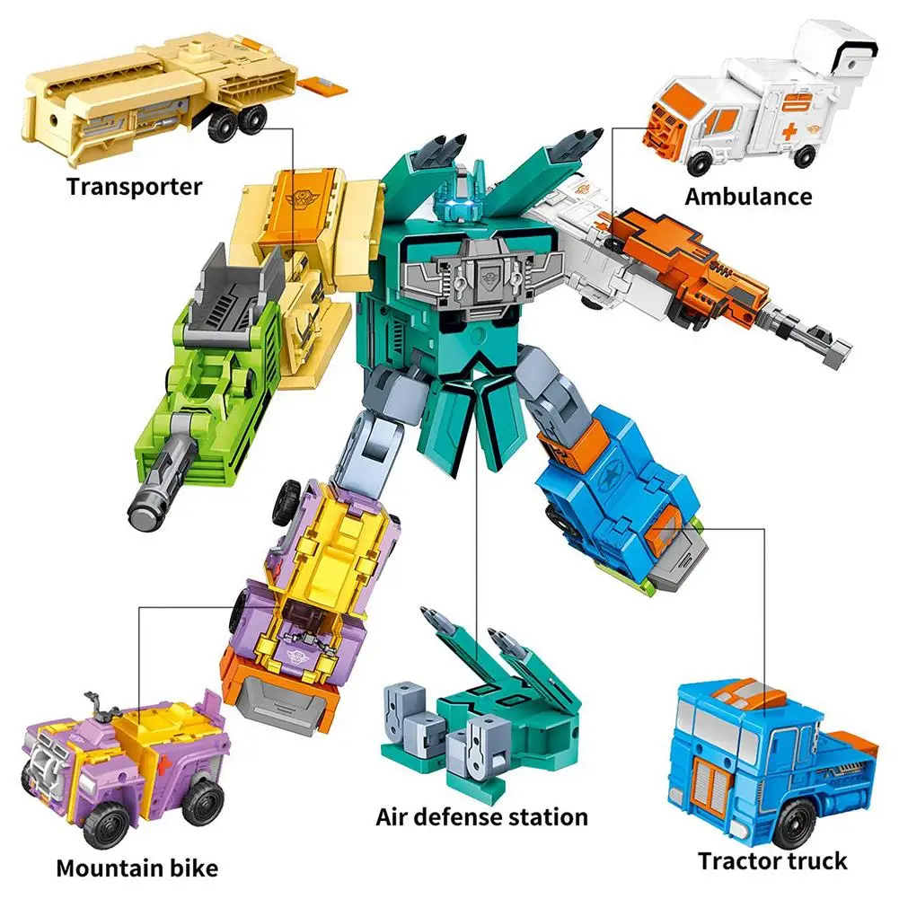 

Creative Assembling Educational Blocks Action Figure Number Transformation Robot Deform Plane Car Gift Toys For Children STEM