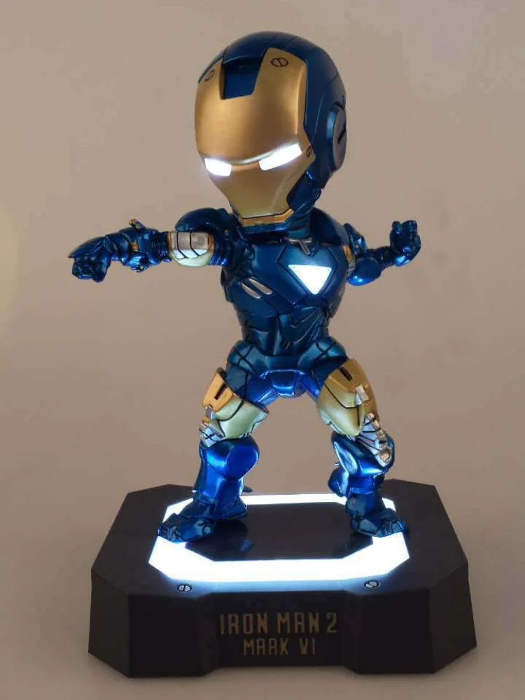 

Marvel The Avengers Action Figure Iron Man Luminescent Model Doll Ornaments Toys Hobbies Action Figures for Children Gift