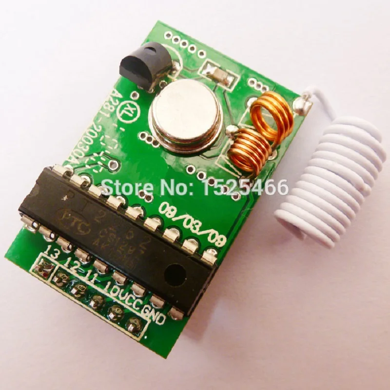 

DC 3-12V 433M 4CH PT2262 ASK OOK RF Wireless Encoder Transmitter Module For Arduino MEGA2560 DUE MCU ARM