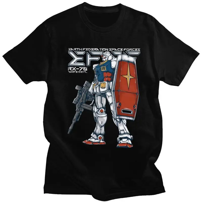 

Мужская Винтажная Футболка Gundam RX 78, хлопковые футболки с коротким рукавом, красивая футболка, летняя японская аниме мейх робот манга мейча