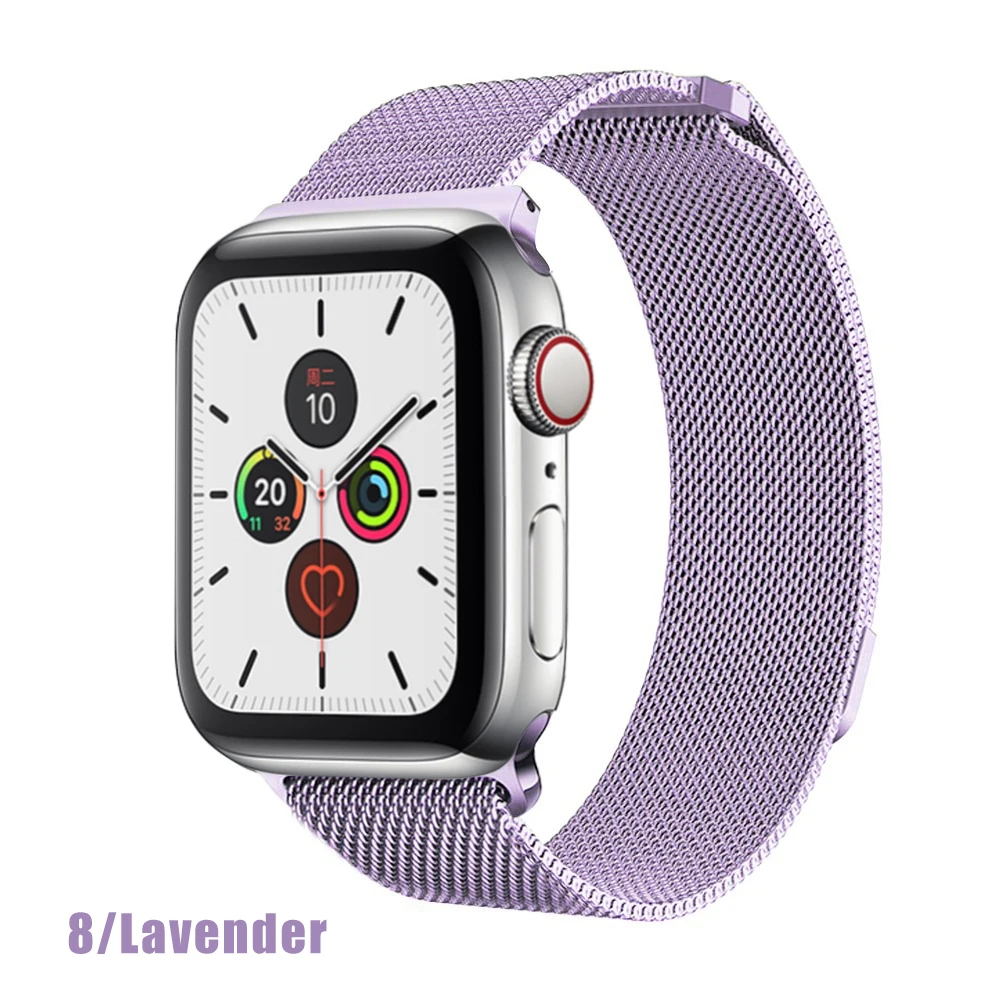 Миланская петля для apple watch серии 1 2 3 4 5 ремешок для iwatch ремешок из нержавеющей стали магнитная пряжка 38 мм 40 мм 42 мм 44 мм браслет