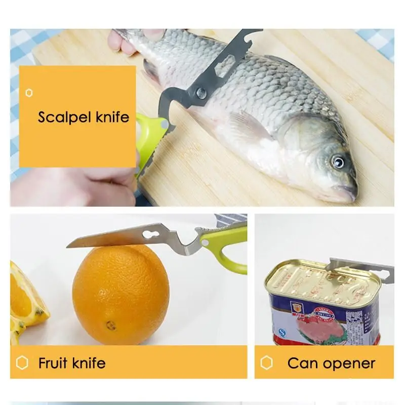 Съемные ножницы 10 в 1 из нержавеющей стали набор многофункциональных ножниц для