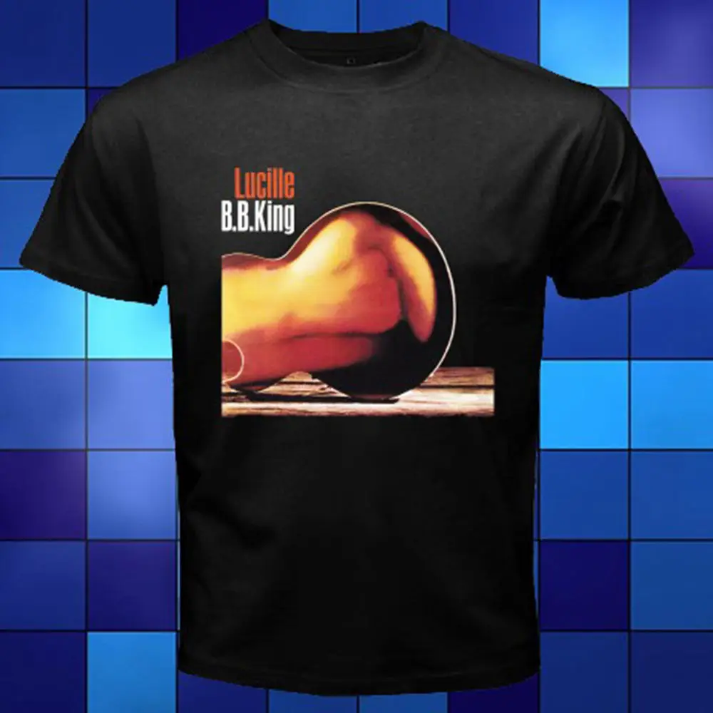 Новый B.B. Король Люсиль гитара Логотип Черная Футболка размер S - 3XL Мужская
