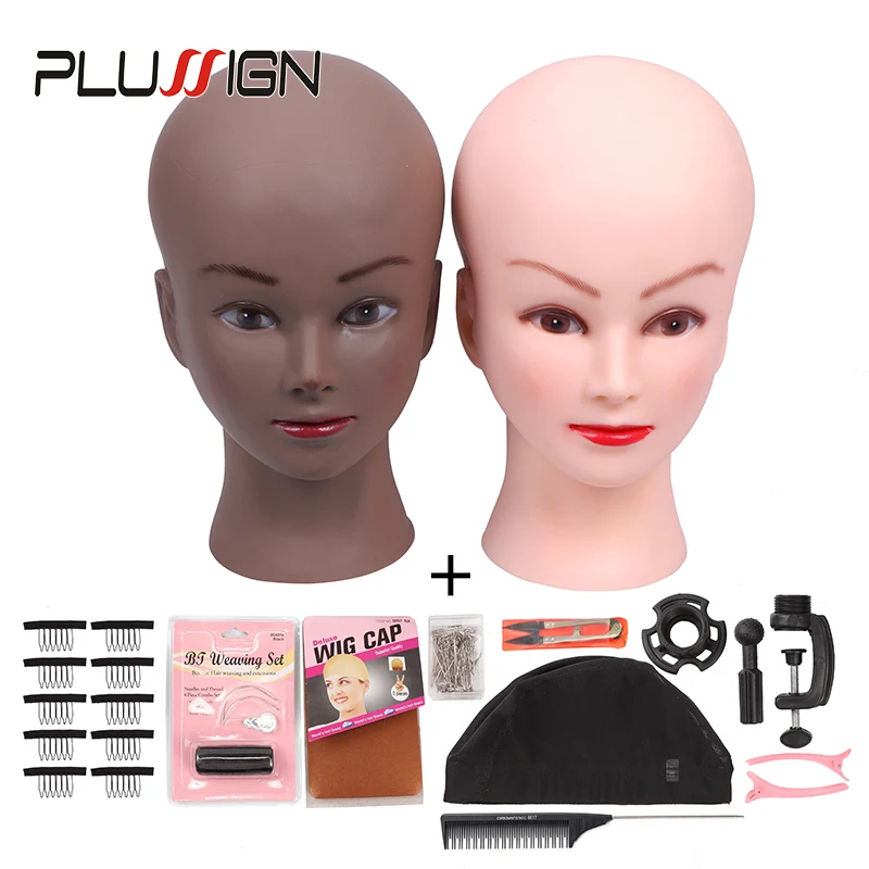 Wig Making Kit Mannequin Head With Stand Hair Tools 21Inch Wig Head For Making Wigs Bald Display Head For Hairstyles Tpins