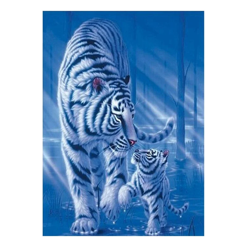 5D алмазная вышивка сделай сам тигр мать и ребенок живопись крестиком квадратные