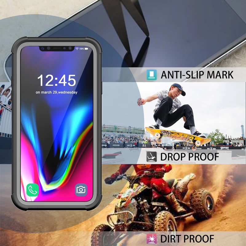Чехол для телефона для iPhone 11 Pro Max 360 ° полная защита противоударный чехол для iPhone 11 Pro пылезащитный Мягкий ТПУ бампер Броня