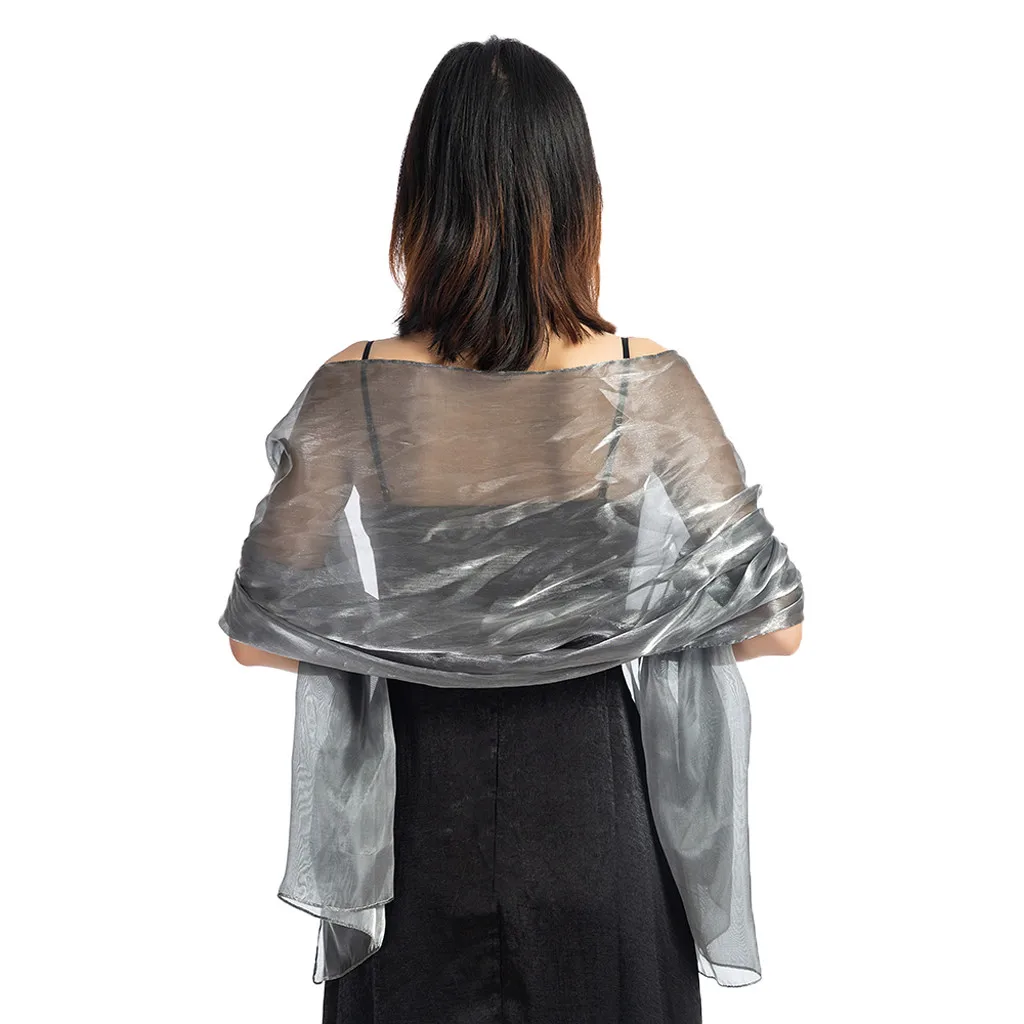 Женское вечернее платье свадебная шаль однотонная Праздничная шарф женская