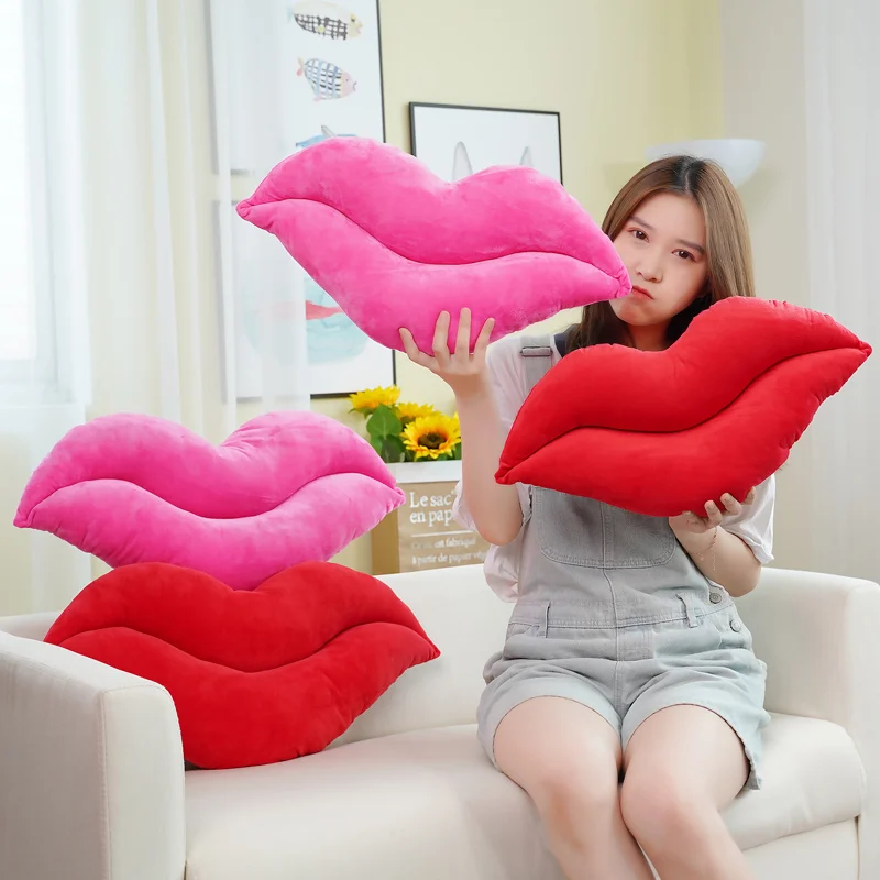 

Fashion Sexy Red Lips Big Lips Pillow Cushion Lovely Creative New Plush Toys Festival Gift Sofa Cushion Valentine'S Day Present