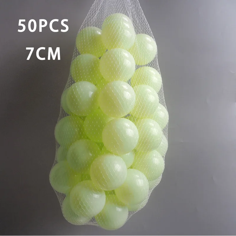 WJ3709MKG 7 см/50 шт экологически чистые красочные Мячи Мягкие пластиковые океанские шарики прозрачные воды океанские волнистые шарики игрушки для детей Малыш Ребенок - Цвет: WJ3709MKG