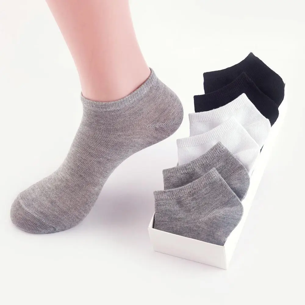 

10 Pairs Women Socks Breathable Sports socks Solid Color Boat socks Comfortable Cotton Ankle Socks White Black