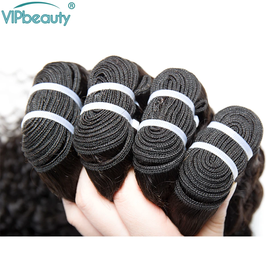 Волнистые бразильские пучки волос 100% человеческие плетение Remy Вьющиеся Волосы