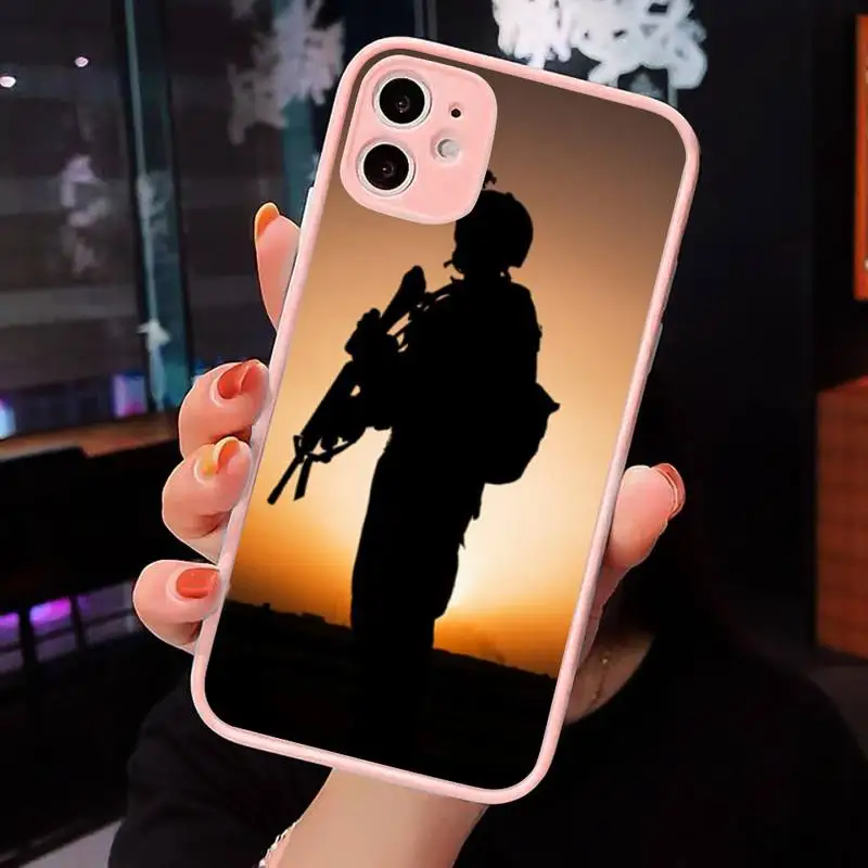 

cool man Police Symbol Phone Case Matte Transparent for iPhone 7 8 11 12 s mini pro X XS XR MAX Plus cover funda shell