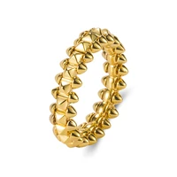 Fashion Simplicity Rivet Ring Men Women Street Style Fashion Pure Silver Gold Plating Superior Quality Hot Sale Brand Lovers