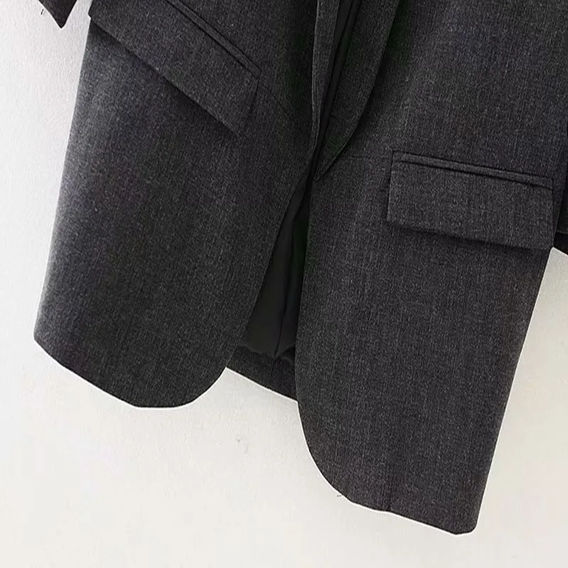 

2021 European and American new style suit women's pleated casual fashion jacket