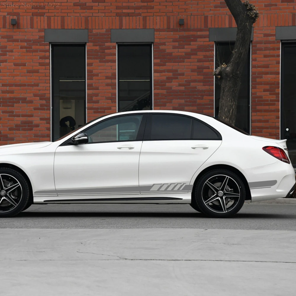 Автомобильные боковые наклейки и виниловые спортивные большие для Mercedes Benz W205 W204