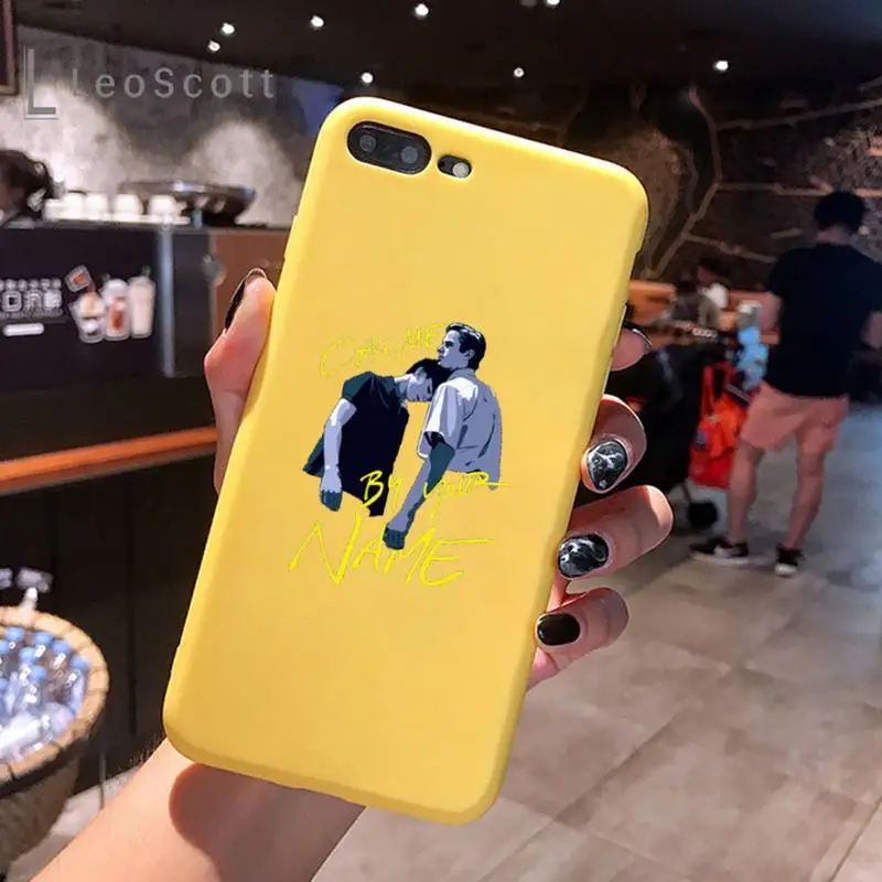 

Call Me by Your Name Phone Case Yellow Candy Color for iPhone 6 7 8 11 12 s mini pro X XS XR MAX Plus
