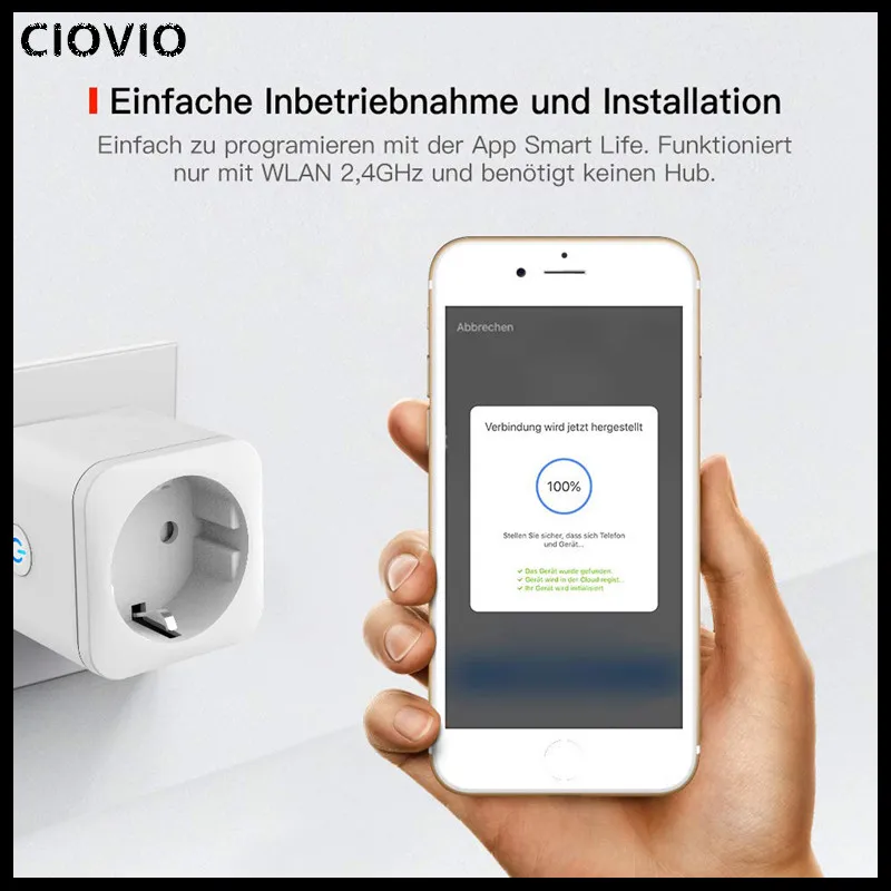 Умная розетка Power Cube с измерительной интеллектуальной розеткой 16А Oubiao