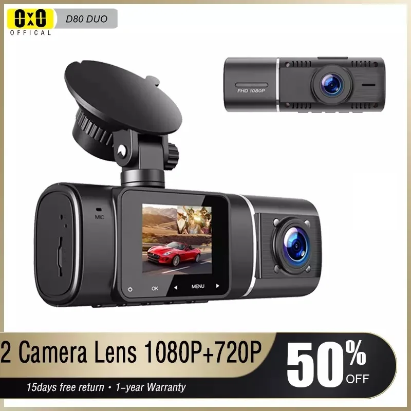 

Gmai Dual Dash Cam Front FHD 1080P Car Dvr Registrator with HD 720P Inside View 1.5inch LCD Display GPS Truck Taxi Driver