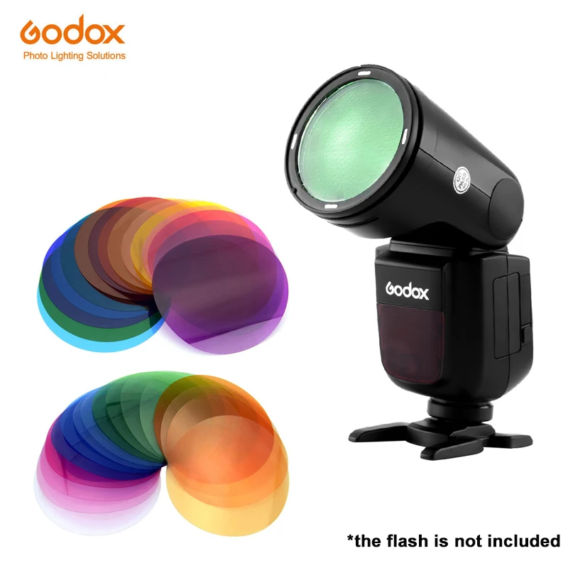 Фотофильтры Godox Φ 15/16 цветов Набор цветных фильтров для вспышки V1 | Электроника