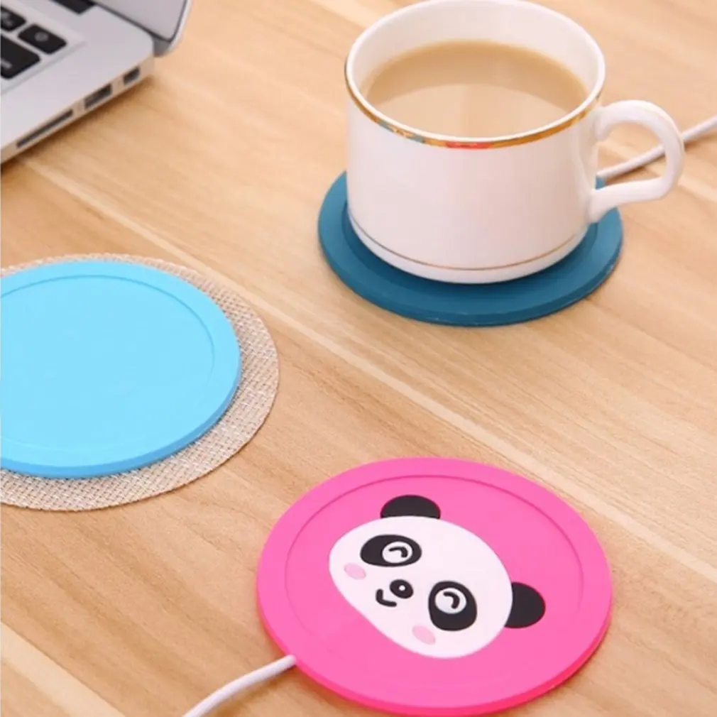 Мультяшная чашка для чая кофе кружка коврик грелка USB источник питания