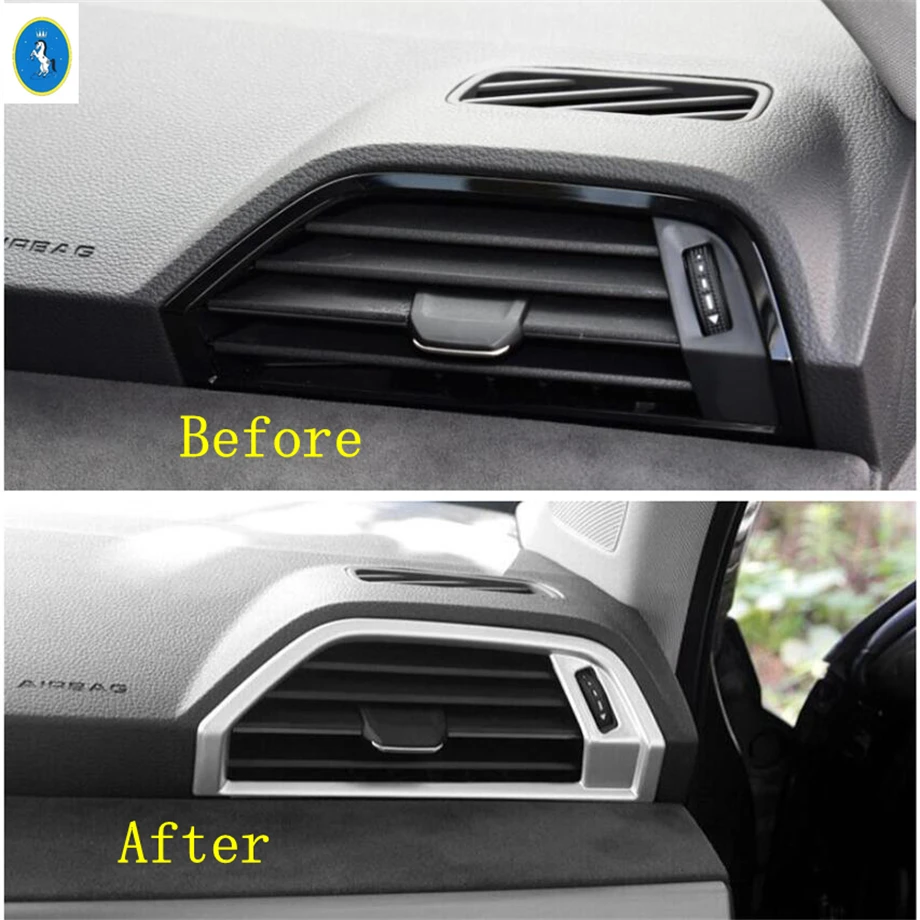 

Matte Accessories Interior Kit For Audi Q3 F3 2019 - 2021 Pillar A Speaker / Lift Button / Air AC Panel / Handle Bowl Cover Trim