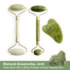 Роллер из натурального нефрита для лица, гуаша, лифтинга, удаления морщин