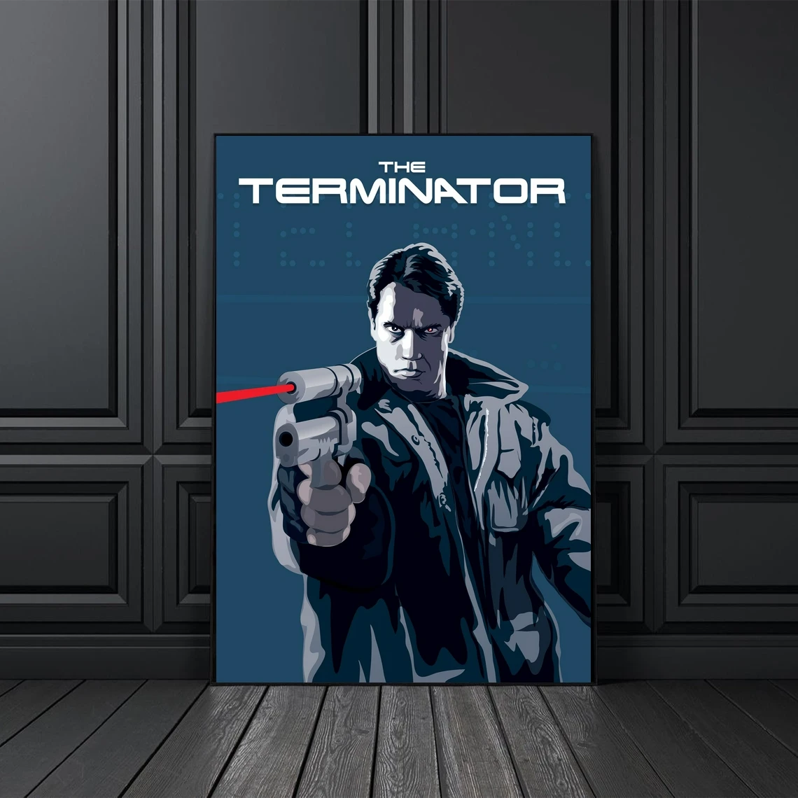 

The Terminator Classic Retro Movie Poster Cover Canvas Print Custom Poster Home Decoration Wall Painting (No Frame)
