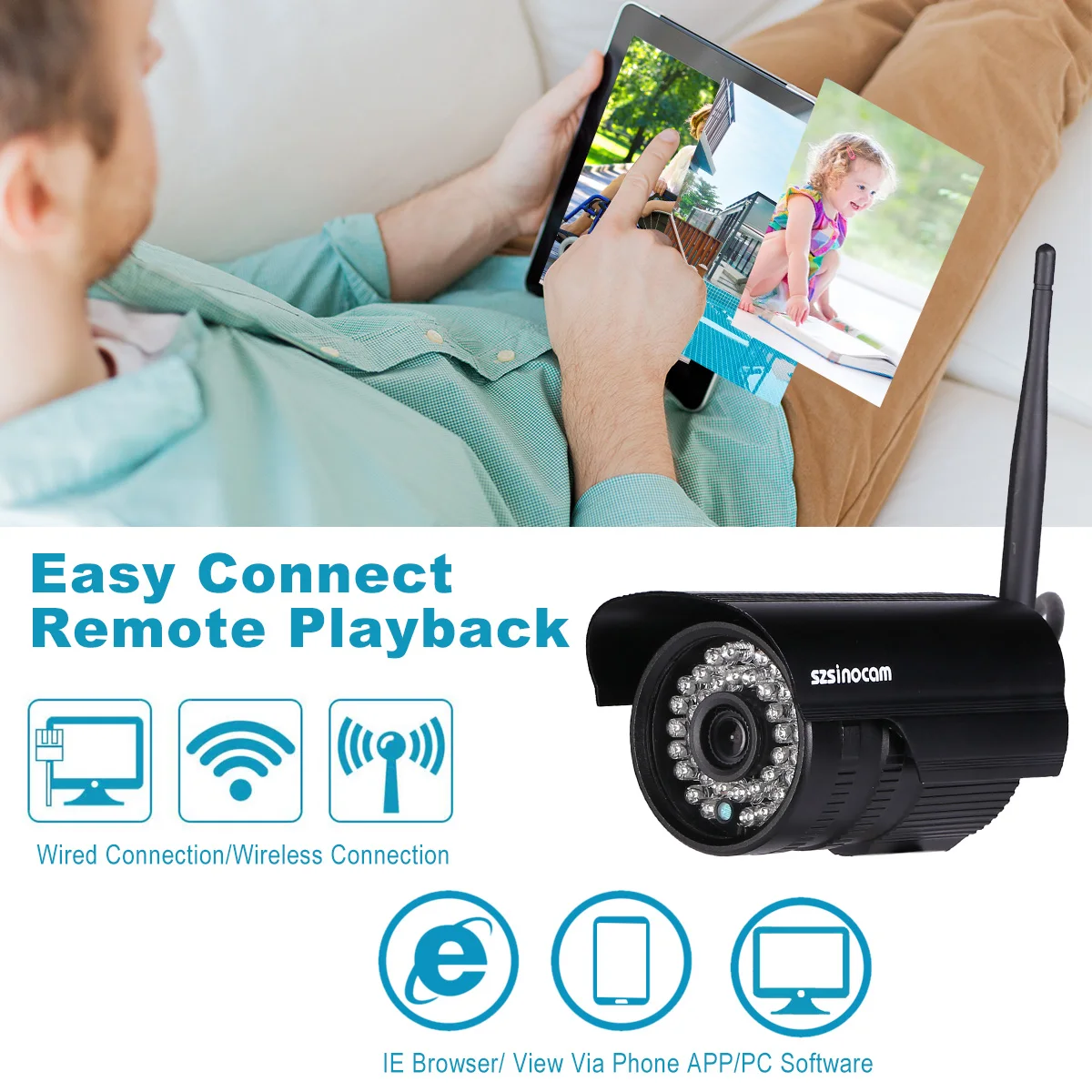 Ip-камера 720P беспроводная водонепроницаемая 1 0 МП Wi-Fi | Безопасность и защита
