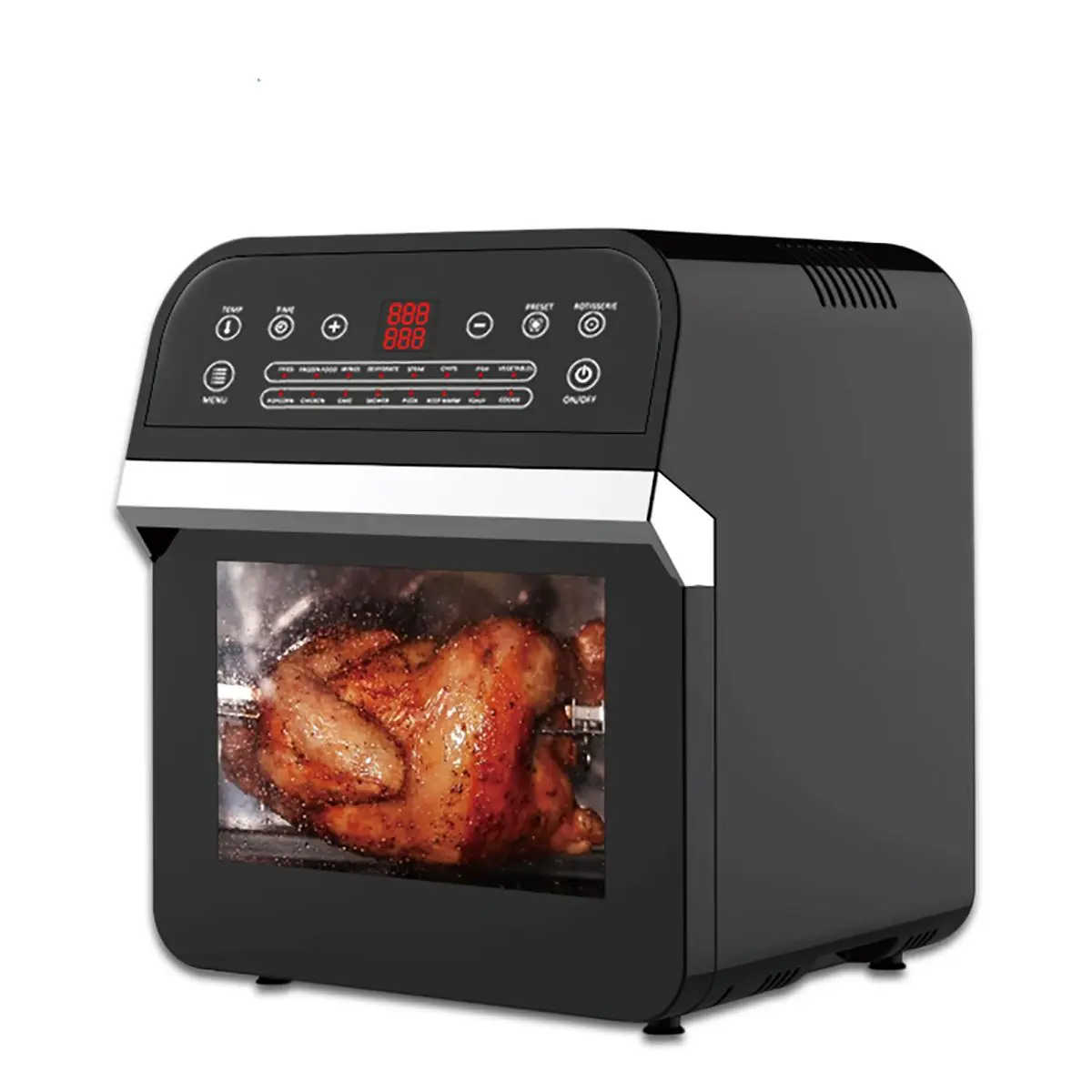 

16-in-1 Countertop Oven Cooking Tools 12L 1600W Air Fryer Oven Toaster Rotisserie Dehydrator LED Display Digital Touch Screen