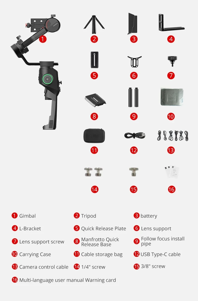 Moza Aircross 2 3 осевой ручной шарнирный стабилизатор для камеры штатив стедикам Для