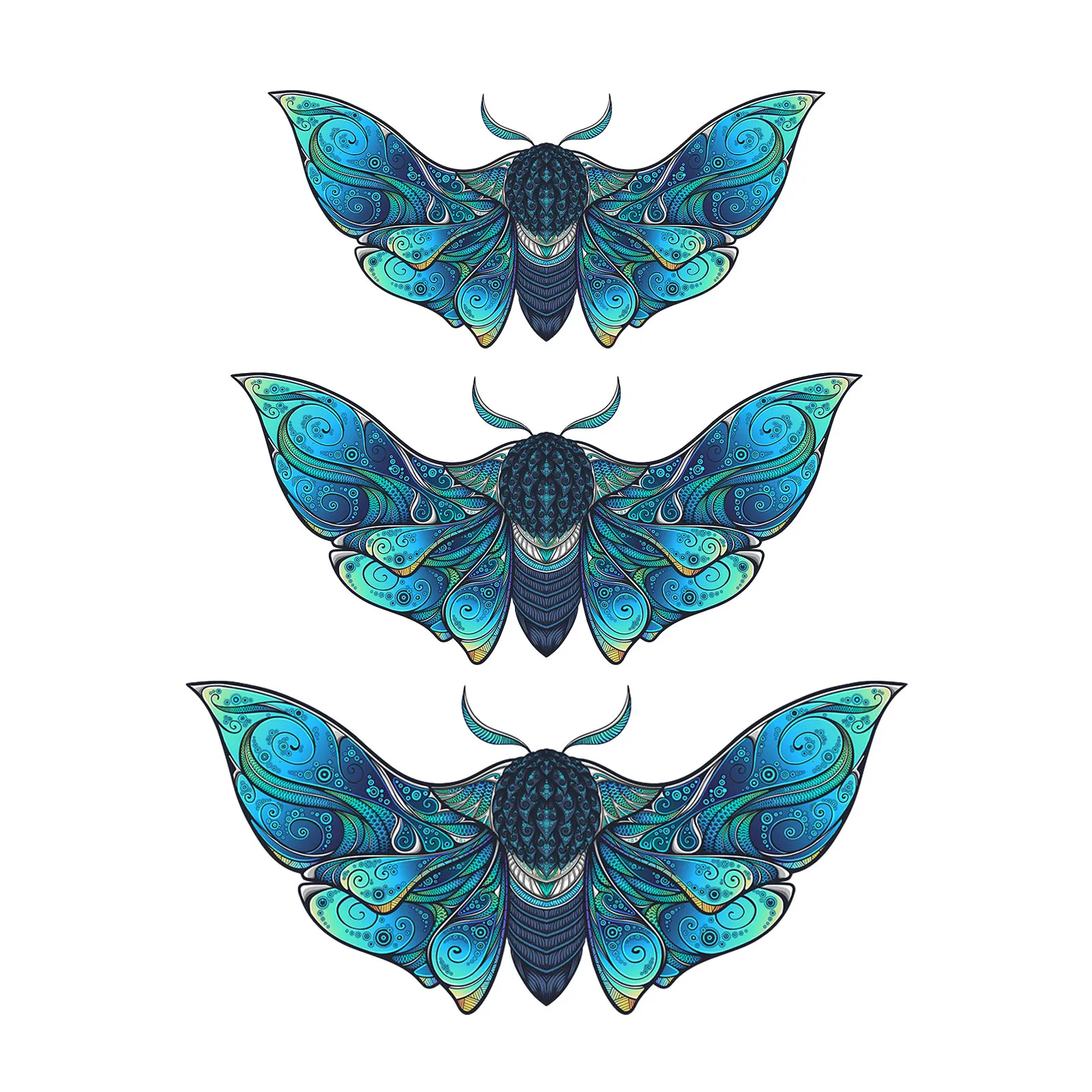 

Wooden Jigsaw Puzzle Unique Shape DIY Mysterious Moth 3D Wood Puzzles Toy For Kids Adults Gift Home Wall Decor
