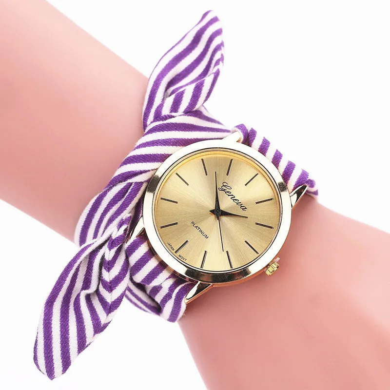 Наручные часы Geneva cloth с взрывозащищенными ремешками модные повседневные