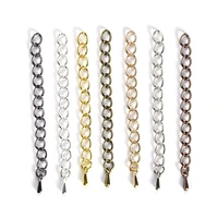 20pcslot extended chains diy necklace bracelet accessories water drop charms tone extension tail chain jewelry making supplies