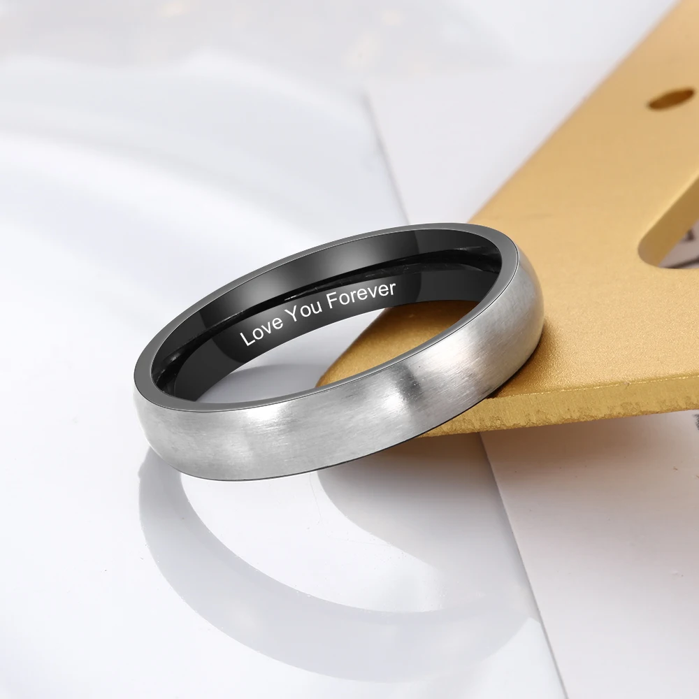 

Personalized Rings Stainless Steel Customized Engraved With Your Name Texts Finger Rings for Women Jewelry Accessories