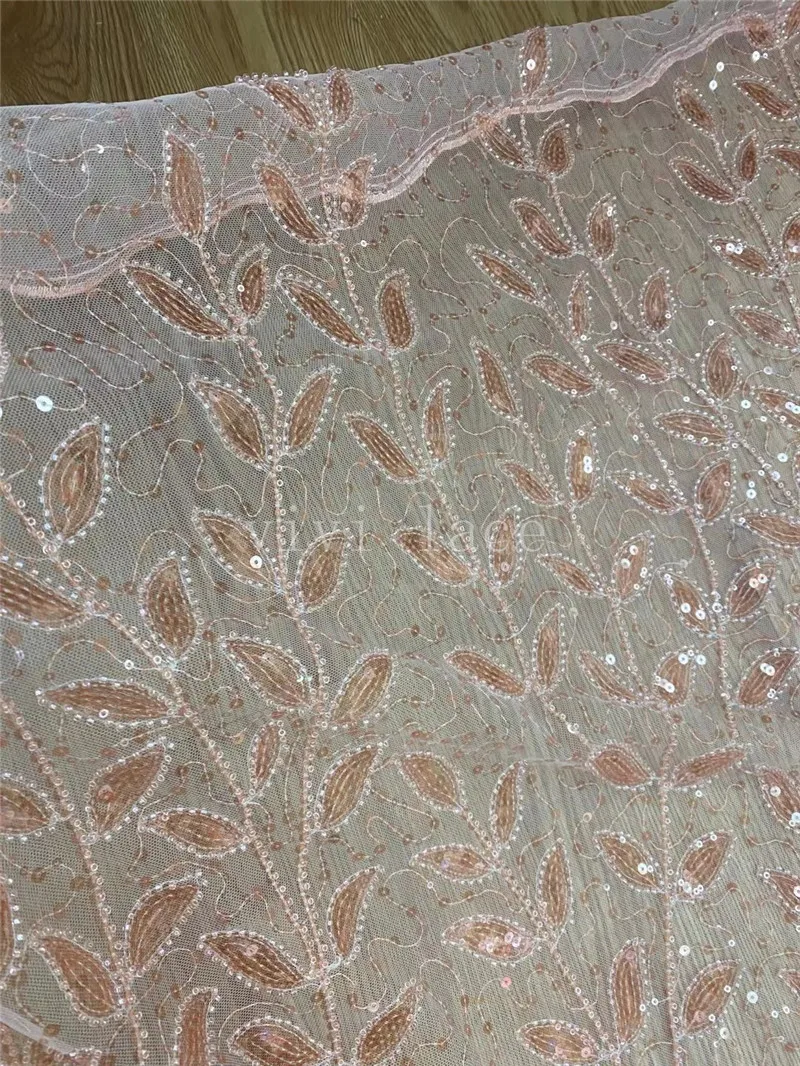 

5Yards XY21 # Good Quality Sequin Embroidery Tulle Fabric For Occasion/ Sawing Bridal Dress/ Fashion Show