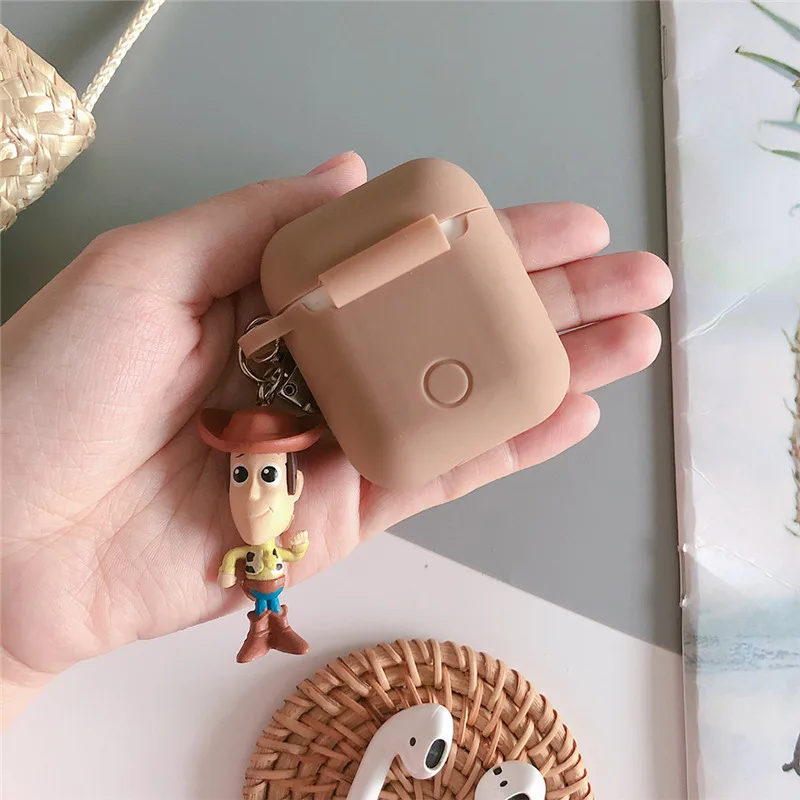 История игрушек мультфильма Woody Buzz Lightyear силиконовый наушник чехол для Apple airpods 1/2 Беспроводная bluetooth гарнитура крышка