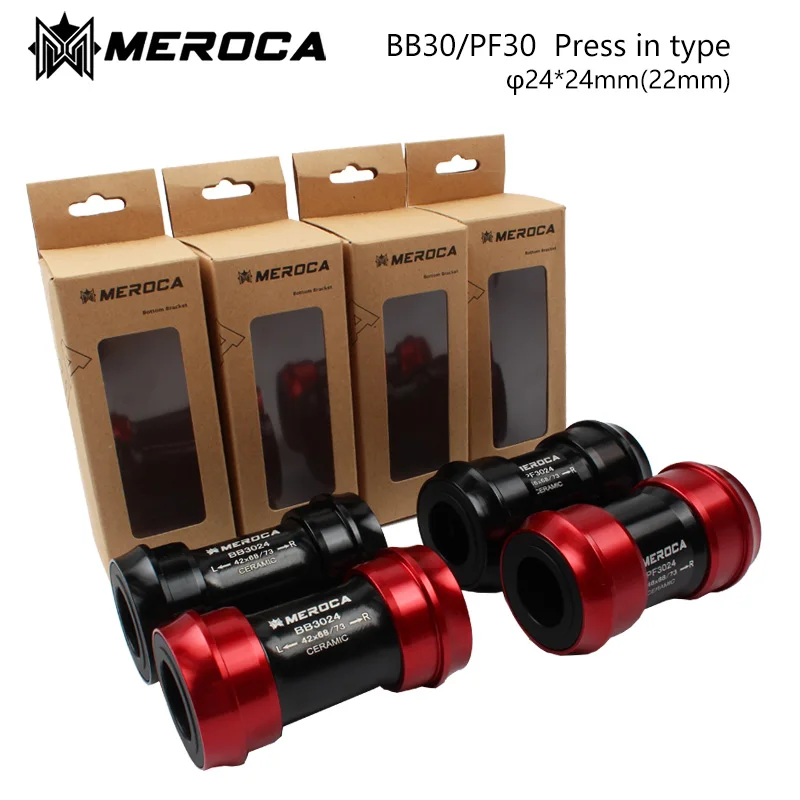 

Керамический подшипник MEROCA General BB30 PF30 для велосипеда, нижний кронштейн, вдавливаемый подшипник, велосипедные детали 24 мм 22 мм