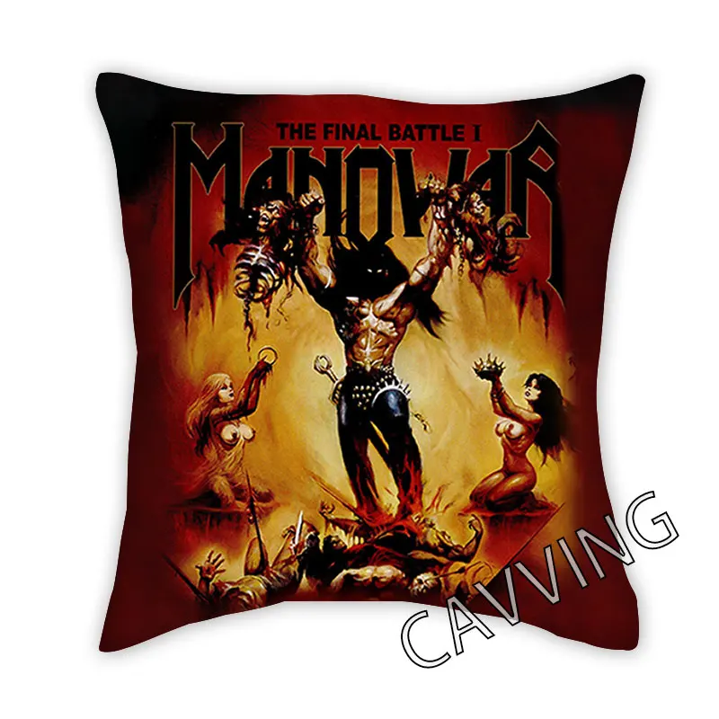 Декоративные наволочки Manowar Band из полиэстера с 3D рисунком квадратная
