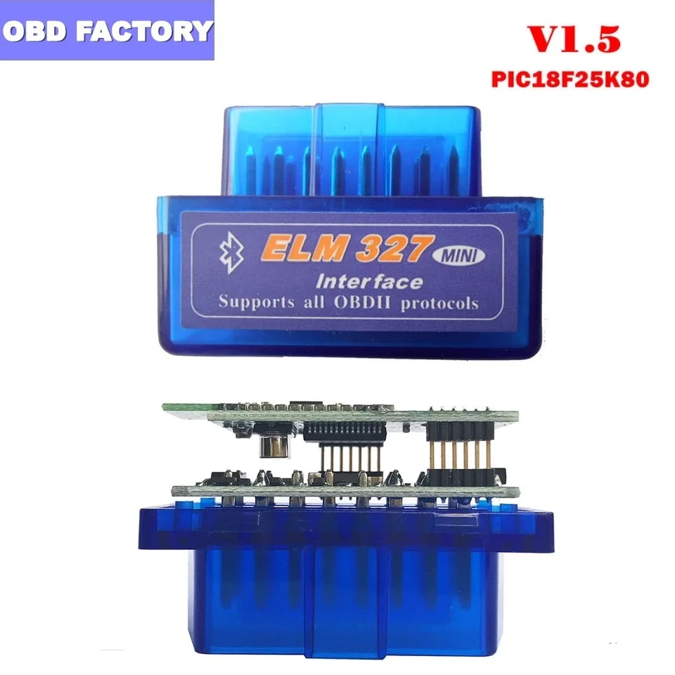 Супер Мини ELM327 Bluetooth V1.5 OBD2 для Android/Symbian автомобильный диагностический инструмент PIC18F25K80 ELM 327 Bluetooth OBD интерфейс