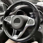 DIY ручной работы мягкая черная замша углеродного волокна Чехол рулевого колеса автомобиля для Mercedes-Benz W176 A180 A200 B180 B200