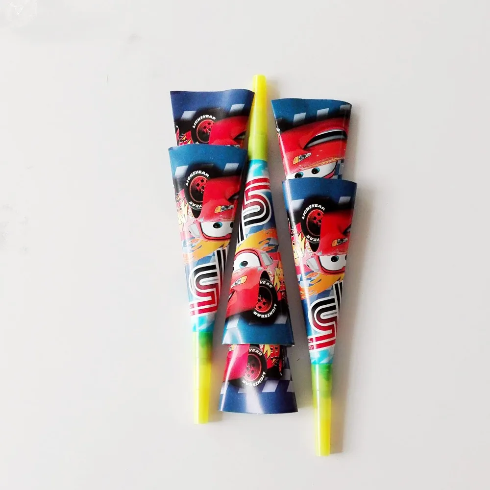 6pc/set Cartoon Lightning Mcqueen Theme Noise Maker/whistle Boy Favor Birthday Party Decoration Supplie Blowouts Whistles Cars | Дом и сад