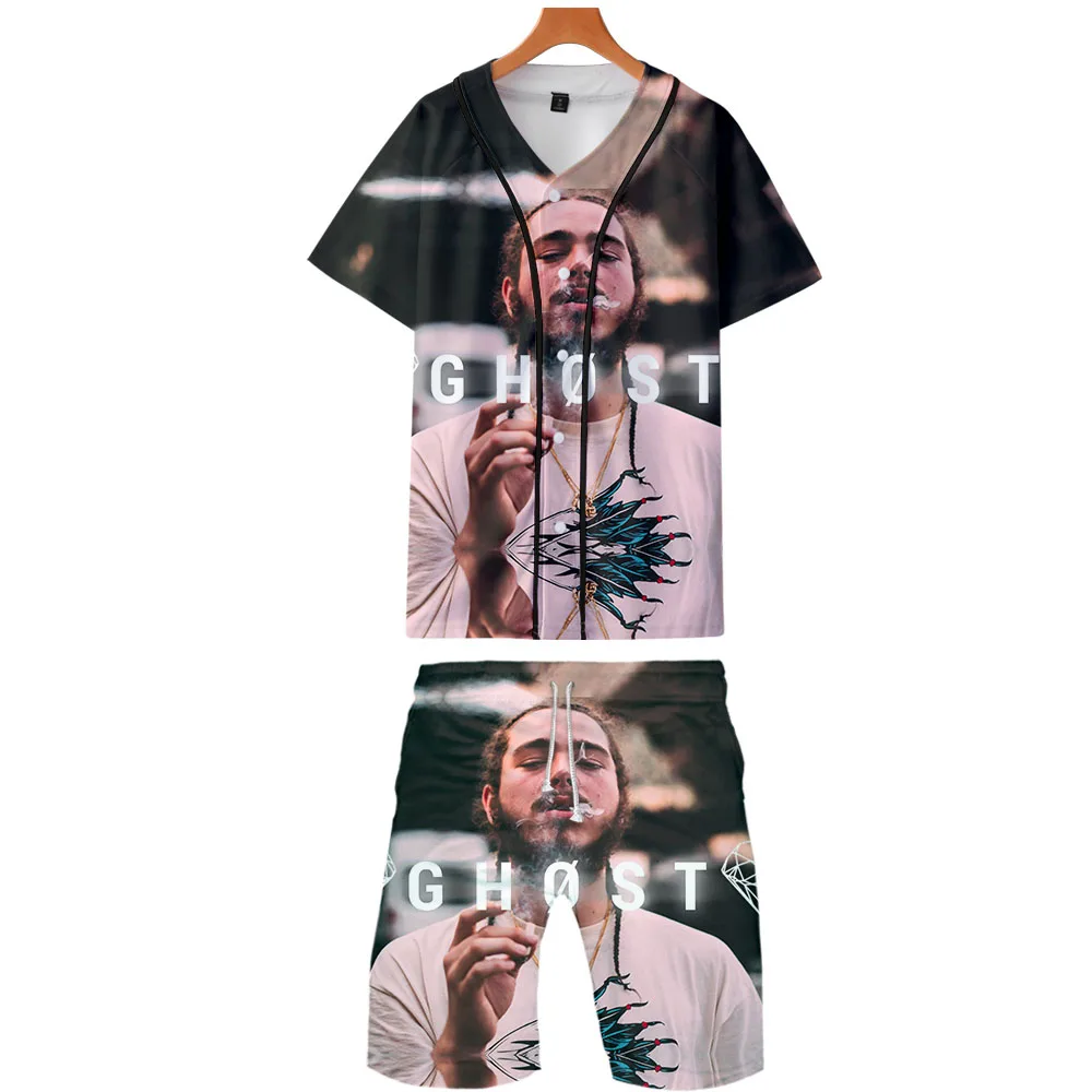 

Post Malone 3D Printed Two Piece Set Summer Baseball T-shirts+Casual Shorts Fashion 2019 Trendy Streetwear Clothes