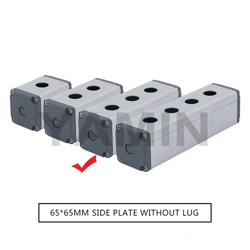 65MM 3 Hole 16/19/22mm Aluminium Alloy Protective Box For Metal Push Button Switch IP67 Waterproof Industrial 12/3/4 Holes Single Row - Цвет: 65MM 3 Hole